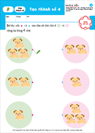 Phép cộng 4~5 tuổi