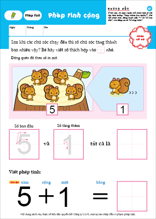 Phép cộng 4~5 tuổi