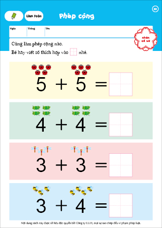 Phép cộng - 5~6 tuổi