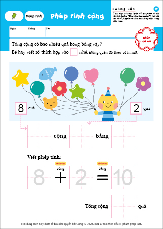 Phép cộng - 6~7 tuổi