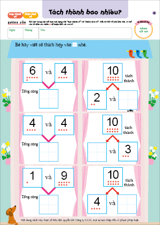 Phép cộng Phép trừ nâng cao 6~7 tuổi