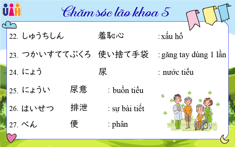 Từ vựng Chăm sóc Lão khoa