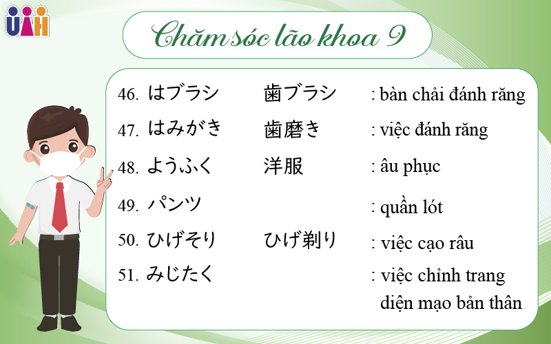 Từ vựng Chăm sóc Lão khoa