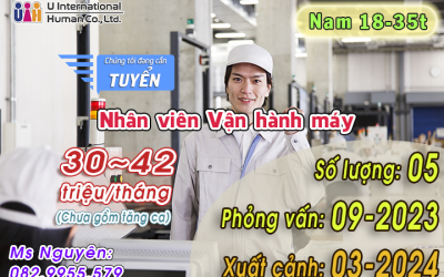 TUYỂN NHÂN VIÊN VẬN HÀNH MÁY